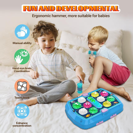 Whack-a-Mole Game Toy – Interactive Sound & Light Pounding Toy for Kids
