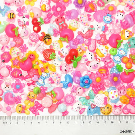 100PCS Mixed Flatback Resin Buttons for Scrapbooking DIY Craft Projects