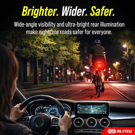 2-Pack USB-C Rechargeable Bike Tail Lights, 4 Modes, Waterproof LED Rear Lights