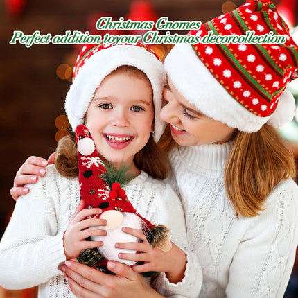2 PCS Small Christmas Gnomes – Handmade Scandinavian Tomte Plush Decor