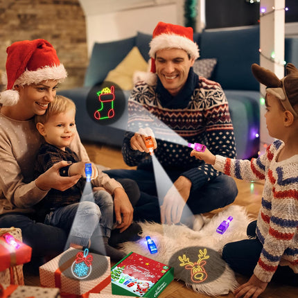 32 Christmas Finger Lights – Light-Up Goodie Bag Stuffers for Kids’ Holiday Fun
