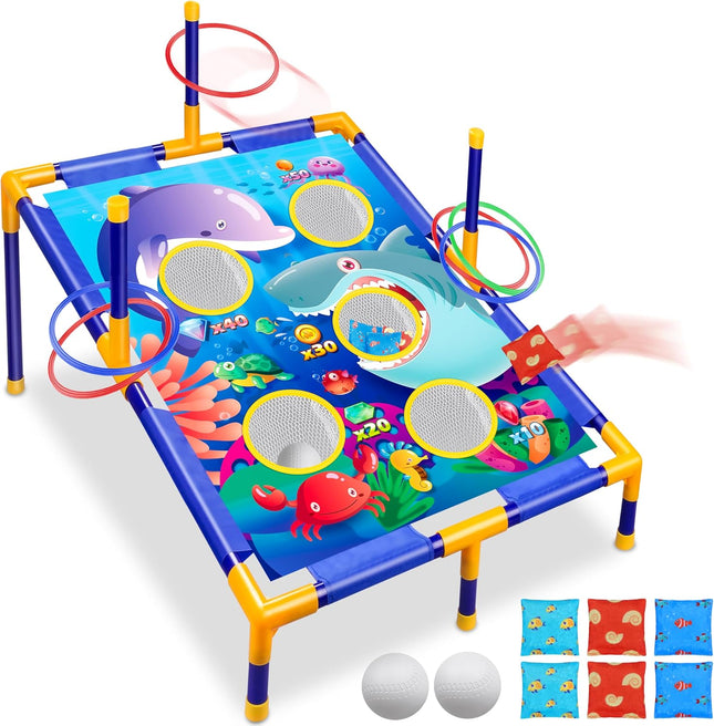 Animal Toss Game Set for Toddlers, Outdoor Yard Games & Family Activities