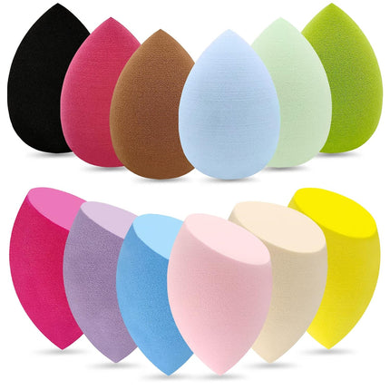 12-Pc Makeup Sponge Set, Latex-Free Soft Beauty Blenders for Powder & Liquid