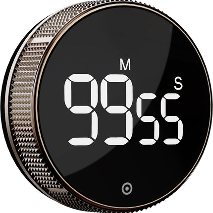 Kitchen Timer with LED Display – Adjustable Volume & Brightness for Home & Office (Guncolor)