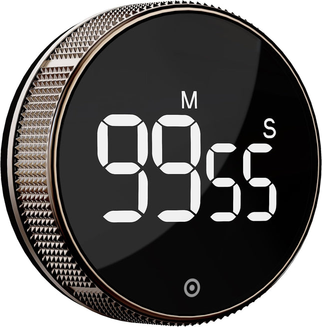 Kitchen Timer with LED Display – Adjustable Volume & Brightness for Home & Office (Guncolor)