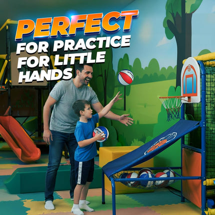 3 Pack Size 3 Mini Basketball Set with Pump for Kids Indoor Outdoor Play