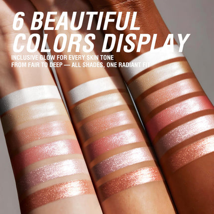 6-Color Cream Highlighter Stick Set, Blendable Luminous Glow Makeup Kit for Face
