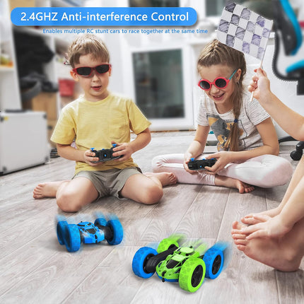 Remote Control Car Kids 4WD 360° Flip Stunt Car LED Lights Rechargeable