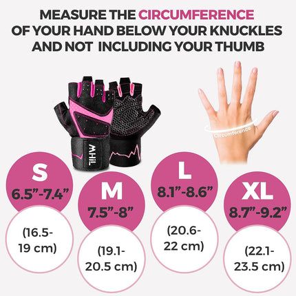 Workout Gloves for Women Breathable Weightlifting Gloves with Wrist Wraps Grip