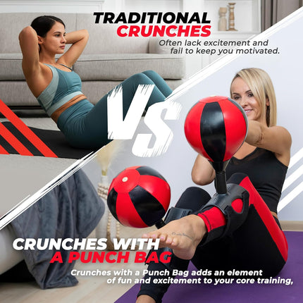 Speed Punching Bag for Abs: Fun Sit-Up Exercise, Leg & Waist Trainer for Home Fitness