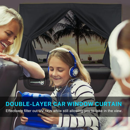 2 PCS Car Window Shades – Magnetic Double Layer, Privacy Full/Half Shade for Baby