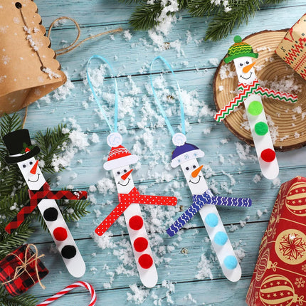 400 Pcs Snowman Craft Ornaments – Christmas Decorations for Winter Holiday DIY Projects