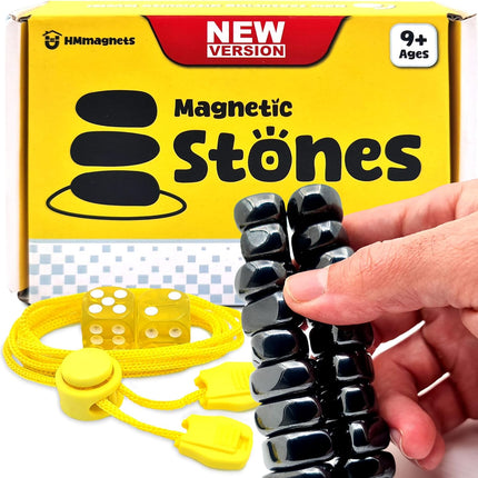 Upgraded Magnetic Chess Game, Multi-Level Travel Set with Stones & Dice