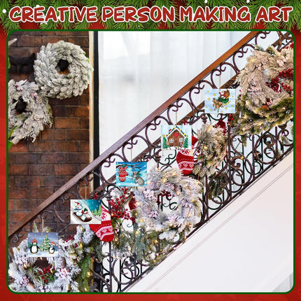 10PCS Large Christmas Wood Crafts – Paintable Ornaments for Kids & Adults