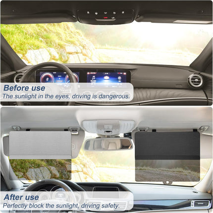 Car Sun Visor Extender, Magnetic Mount, UV & Glare Protection for Safe Driving