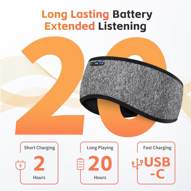 Bluetooth 6.0 Sleep Headphones Headband 20H Playtime Sports Wireless Audio