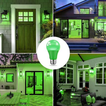 Christmas Light Bulbs 9W Red & Green – E26 Base Holiday LED Lights, 2-Pack