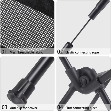 Portable Folding Camping Chair, Lightweight Outdoor Seat for Hiking, Beach & Fishing