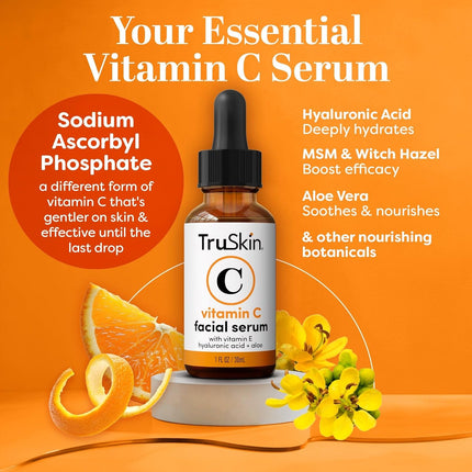 Vitamin C Face Serum – Brightening, Anti-Aging & Dark Spot Reduction, 1oz