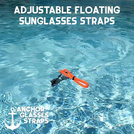 4-Pack Floating Sunglasses Straps, Adjustable Buoyant Eyewear Lanyards for Water Sports