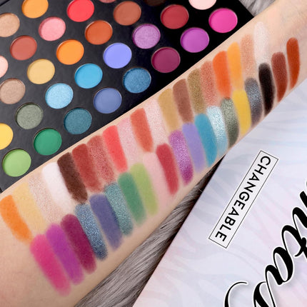 Highly Pigmented Eyeshadow Palette, Matte Shimmer Metallic Blendable Natural Shades