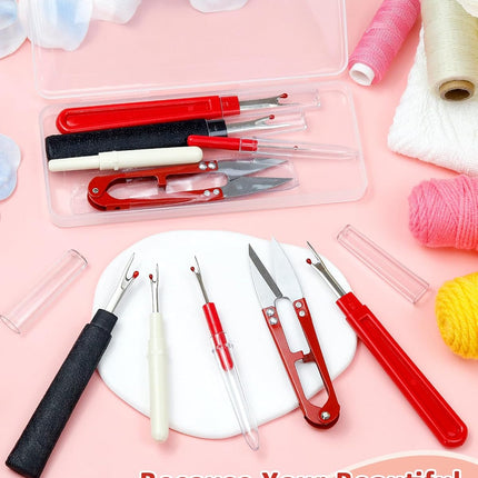 4PCS Stitch Remover Tools Thread Ripper Set for Sewing & Embroidery