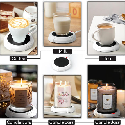 Candle Warmer Plate – Safe Flame-Free Scent Release, Black, Home & Office