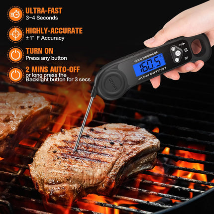 Digital Instant-Read Meat Thermometer for Cooking, Grilling & Baking