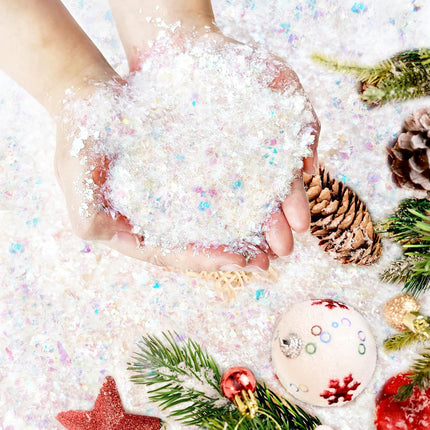 18oz Artificial Fake Snow – Sparkling Twinkle Flakes for Christmas & Winter Displays