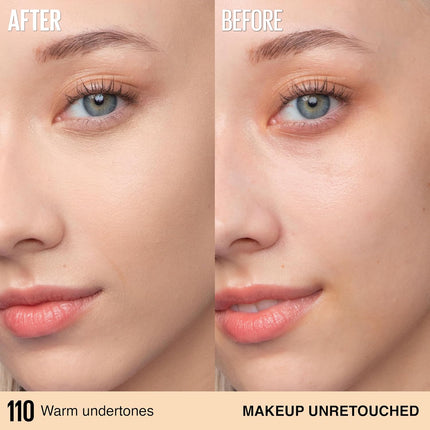 Super Stay Lumi-Matte Foundation 110, Lightweight Buildable Full Coverage, 30HR Wear Makeup