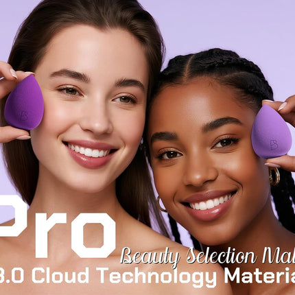 6PCS Makeup Sponge Set, Premium Foundation, Powder & Blush Blending Applicators