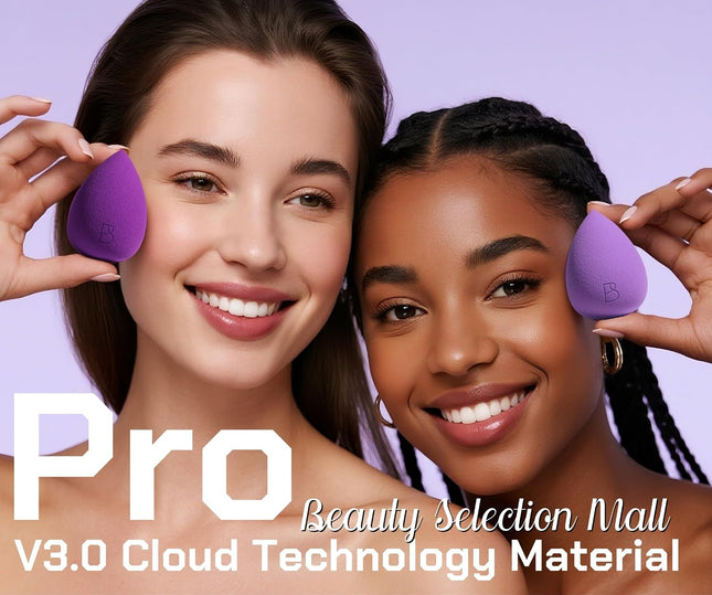 6PCS Makeup Sponge Set, Premium Foundation, Powder & Blush Blending Applicators