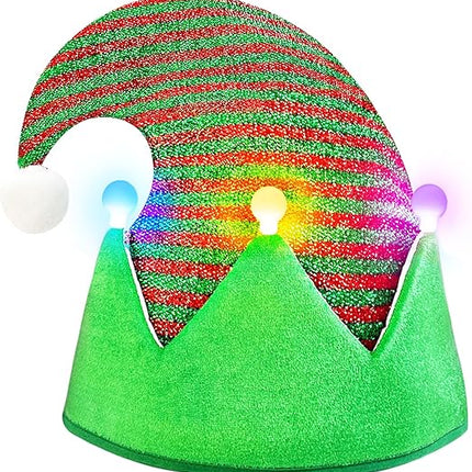 Felt Elf Hat with Jingle Bells – Holiday Party & Santa Costume Accessory