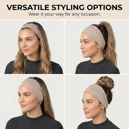 6 Pack Wide Headbands for Women Non Slip Sweat Wicking Workout Yoga Hair Bands