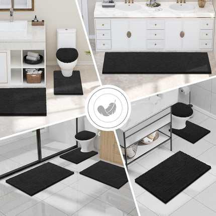 Luxury Chenille Bathroom Rug 30x20 – Soft, Absorbent, Non-Slip Bath Mat