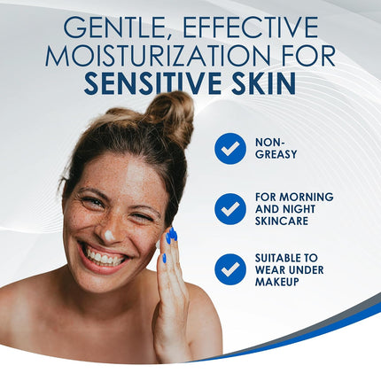 Daily Facial Moisturizer with 5 Ceramides & Hyaluronic Acid, 3 Fl Oz, Sensitive Skin
