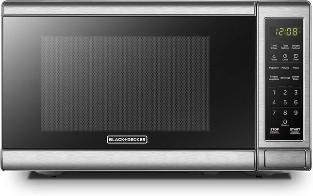EM720CB7 Digital Microwave Oven 700W Stainless Steel with Child Safety Lock