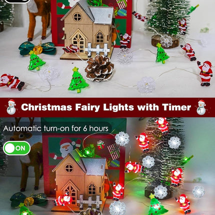 Battery Powered Christmas Lights – 10ft 30LED Twinkle Fairy Lights with Remote