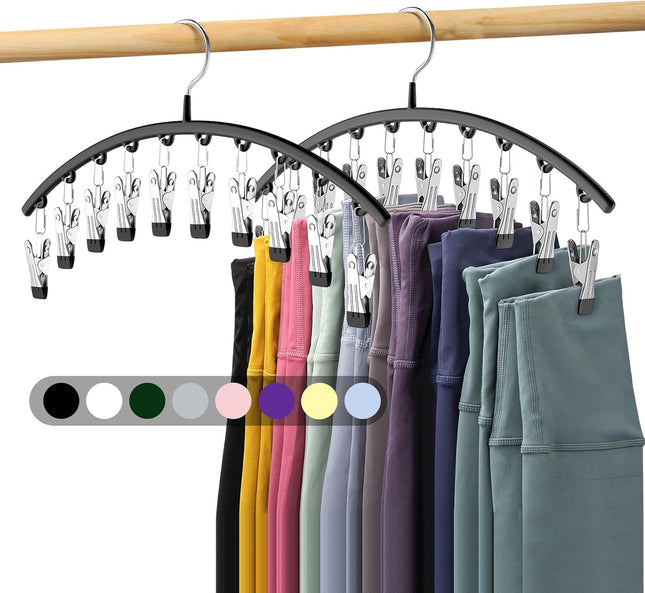 2-Pack Legging Hangers – Space-Saving Metal Organizer with Rubber Clips