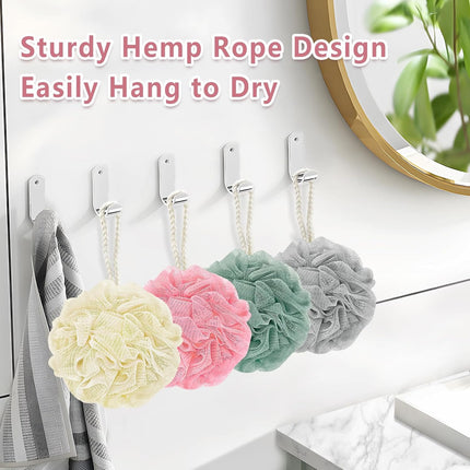 4 Pack Shower Loofah Bath Sponge 60g Exfoliating Mesh Pouf Body Scrubber