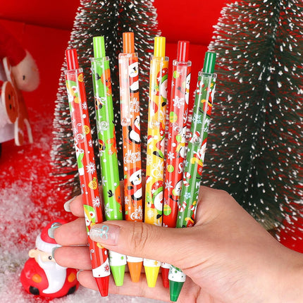 36PCS Christmas Ballpoint Pens – Retractable Gel Ink Cartoon Pens for Kids & Party