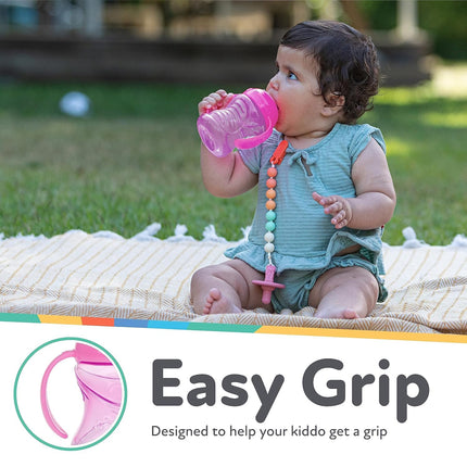 3-Pack Clik-It Grip N’ Sip Sippy Cups – 10oz, Soft Spout, No-Spill