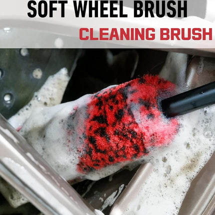 4 Pack Car Wheel Cleaning Brush Kit Long Handle Rim Tire Detailing Brush Set