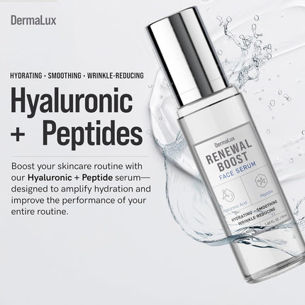 Hyaluronic Acid & Peptides Face Serum – Anti-Aging, Hydrating, 1.69 Fl Oz