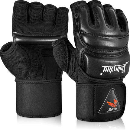 MMA Boxing Gloves for Men Women & Kids, PU Leather, EVA Padding, Wrist Support
