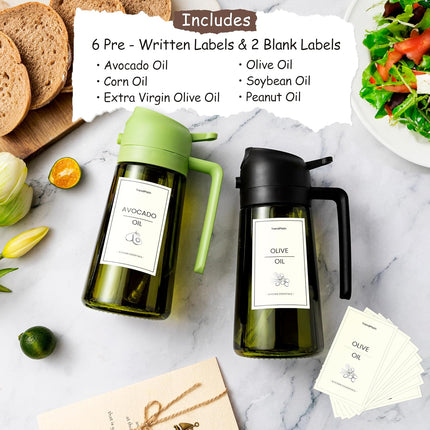 Original 16oz 470ml Olive Oil Dispenser Bottle Sprayer Black Green Kitchen Tool