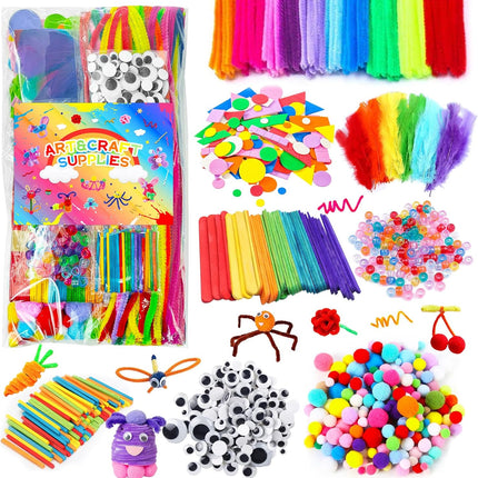 Arts & Crafts Supplies Kit – DIY Craft Set for Kids, Preschool & Kindergarten