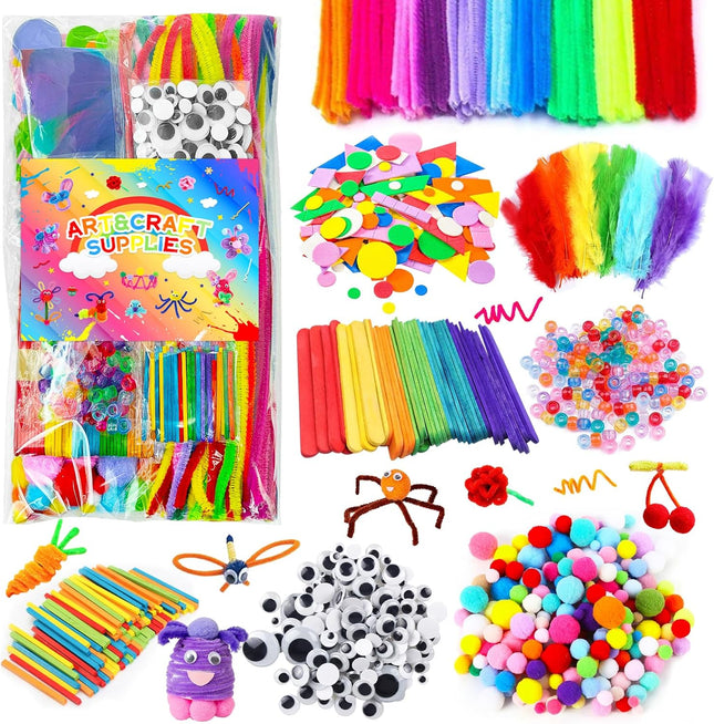 Arts & Crafts Supplies Kit – DIY Craft Set for Kids, Preschool & Kindergarten