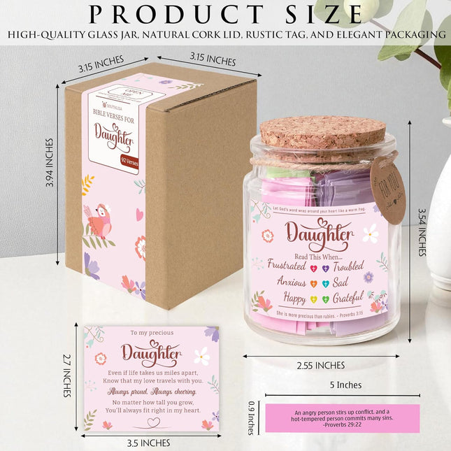 Bible Verse Jar for Teen or Adult Daughter Uplifting Gift from Parents