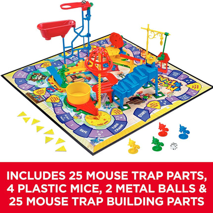 Mouse Trap Kids Board Game, Family Fun for 2–4 Players, Ages 6+